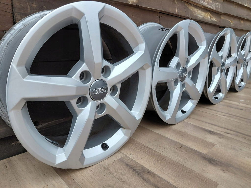 4x Alufelge 16 Zoll 6.5" 5x112 43ET Glanz Silber 81A601025 Audi A4 A3 Rim Wheel FEL5952866774xo
