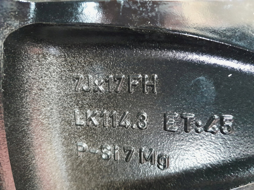 1x Alufelge 17 Zoll 7.0" 5x114.3 45ET Glanz Nissan I 1 Rim Wheel FEL7317809047co