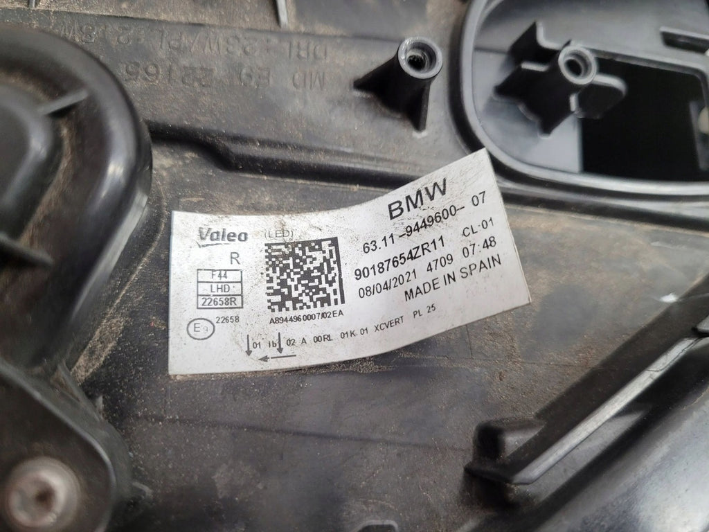 Frontscheinwerfer BMW 2 F44 9449600 Rechts Scheinwerfer Headlight