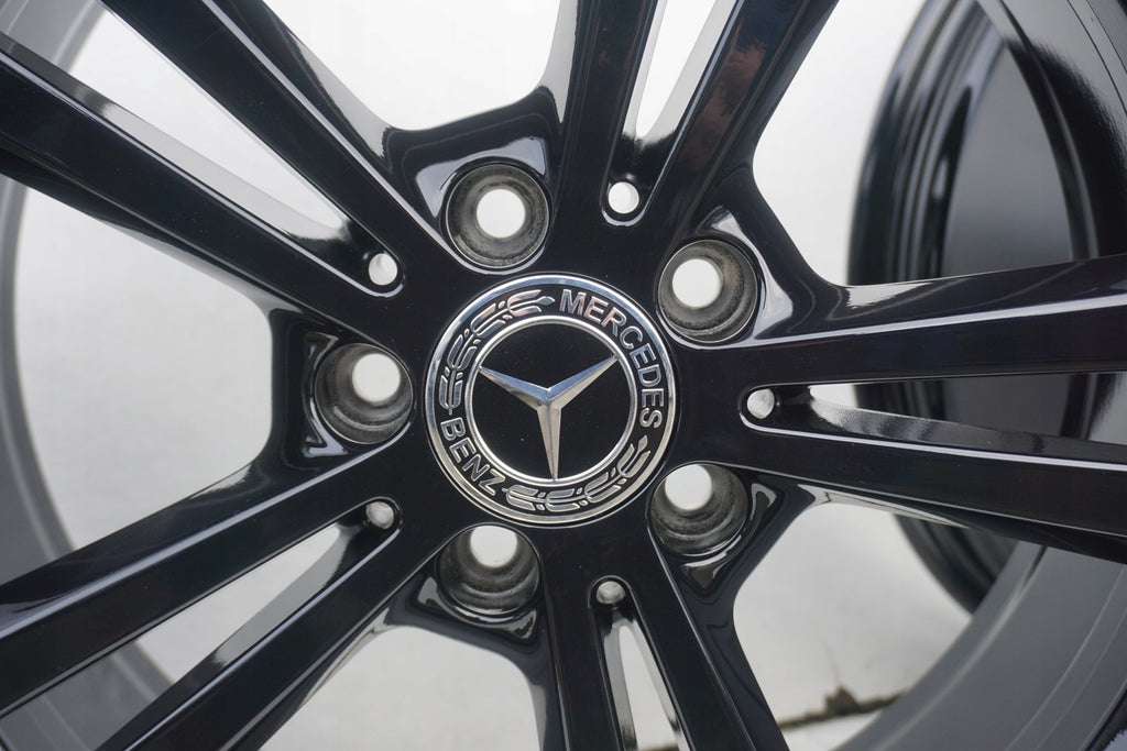 4x Alufelge 18 Zoll 7.5" 5x112 49ET Glanz Schwarz A1774011300 Mercedes-Benz W177