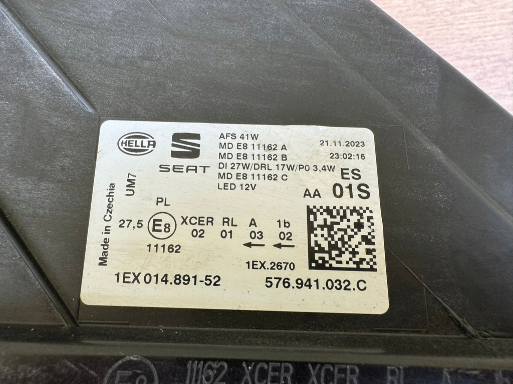 Frontscheinwerfer Cupra Ateca 576941032C 1EX014891-52 Full LED Rechts Headlight SCH7105924664zo