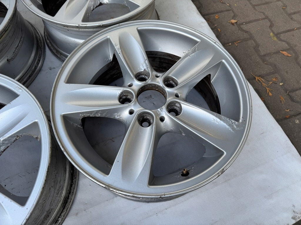 4x Alufelge 16 Zoll 7.0" 5x120 44ET Silber 6775619 BMW E88 E81 E82 E87 Rim Wheel FEL6568428042jq