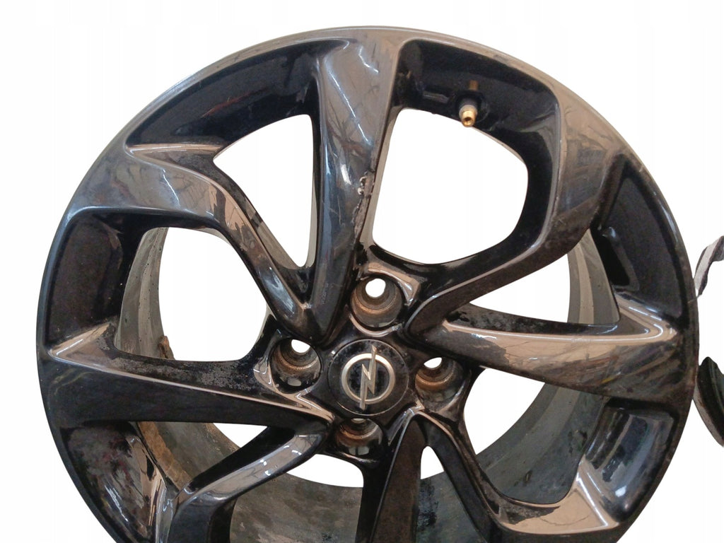 1x Alufelge 16 Zoll 6.5" 4x100 40ET Glanz Schwarz 13380636 Opel Corsa E FEL8167835210oe