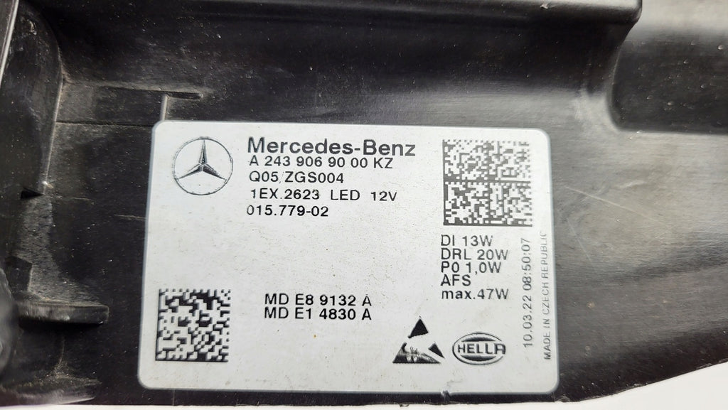 Frontscheinwerfer Mercedes-Benz Eqb A2439069000KZ LED Rechts Headlight SCH9456413062hg