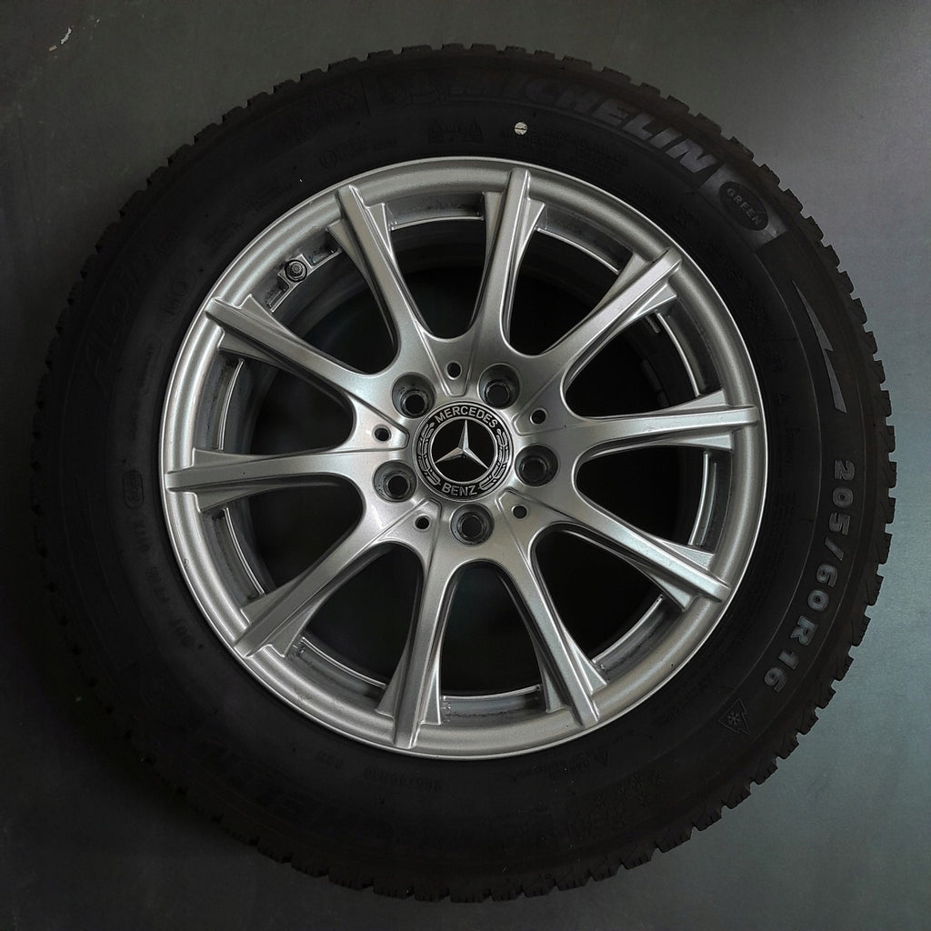 4x Alufelge 16 Zoll 6.5" 5x112 38ET Glanz Silber Mercedes-Benz W177 Rim Wheel FEL4612705836um