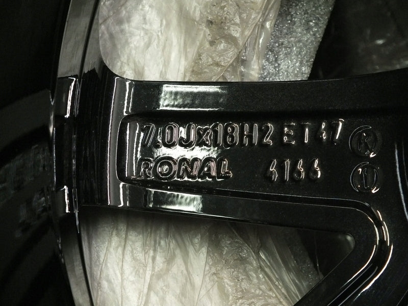 1x Alufelge 18 Zoll 7.0" 5x100 47ET Glanz Schwarz 6F9071498A Seat Arona