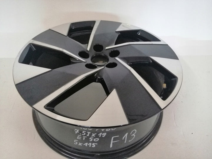 1x Alufelge 19 Zoll 7.5" 5x115 50ET Glanz Schwarz 9851867480 Opel Grandland X FEL5068992905xq