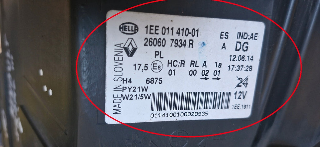 Frontscheinwerfer Opel Vivaro A B Trafic III 260607934R Rechts oder Links