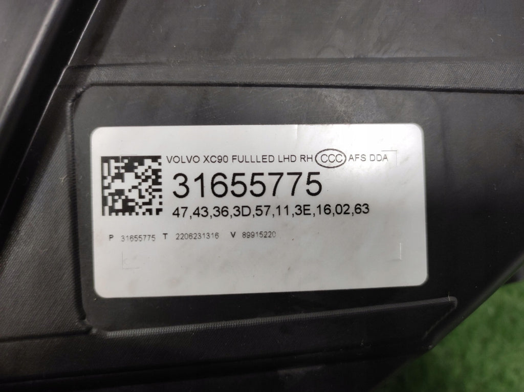 Frontscheinwerfer Volvo Xc90 II 31655775 FULL LED Rechts Scheinwerfer Headlight