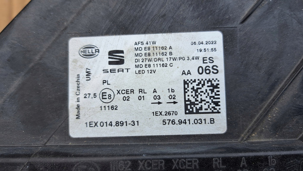 Frontscheinwerfer Seat Ateca 576941031 Links Scheinwerfer Headlight