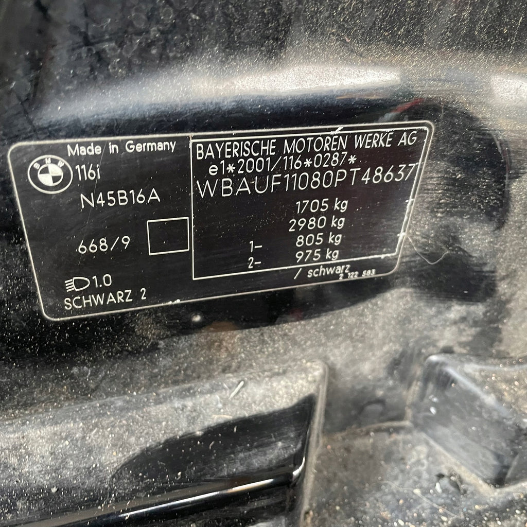 Motor BMW E90 E87 N45B16A 1.6 170TKm Benzin Engine Komplett