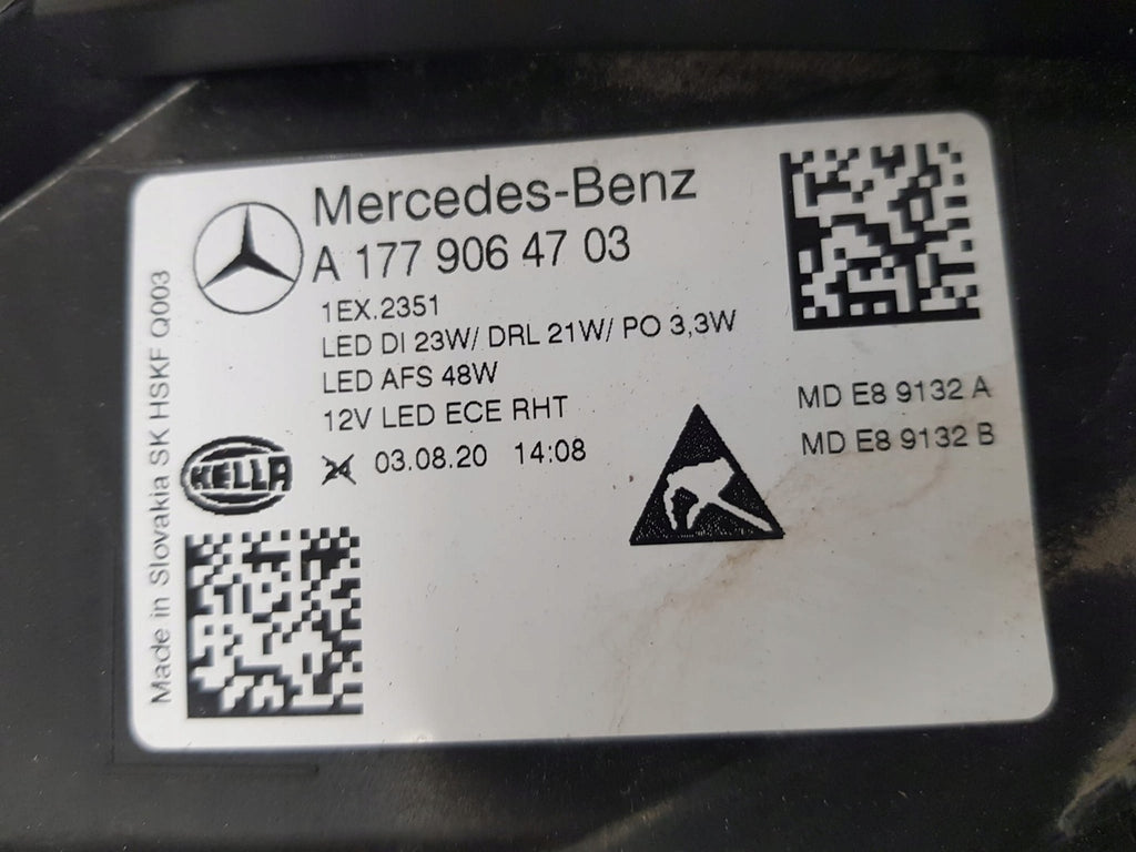 Frontscheinwerfer Mercedes-Benz W177 I A1179064703 Full LED Rechts oder Links SCH1795907054mz