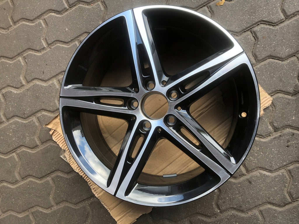 1x Alufelge 18 Zoll 7.5" 5x112 49ET Glanz Schwarz A1774010700 Mercedes-Benz