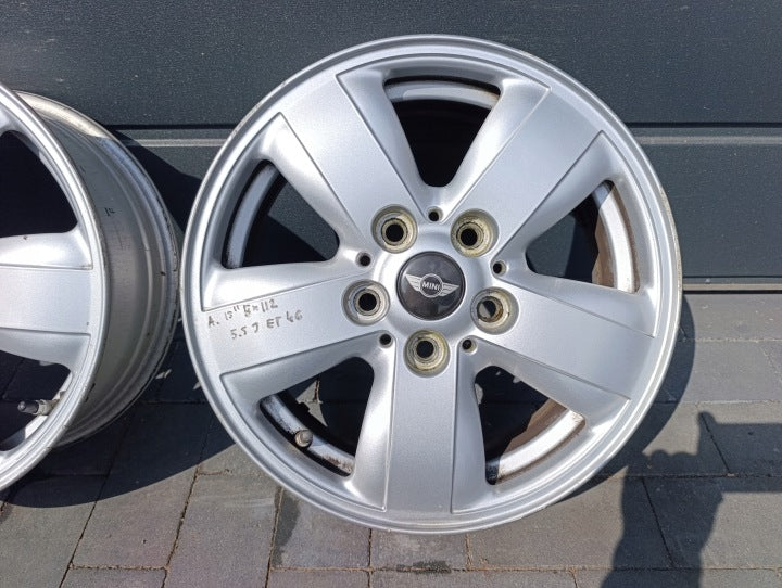 4x Alufelge 15 Zoll 5.5" 5x112 46ET Mini Rim Wheel FEL8371970123py