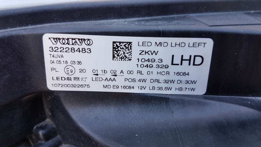 Frontscheinwerfer Volvo V40 32228483 Full LED Links Scheinwerfer Headlight SCH5475176336pk