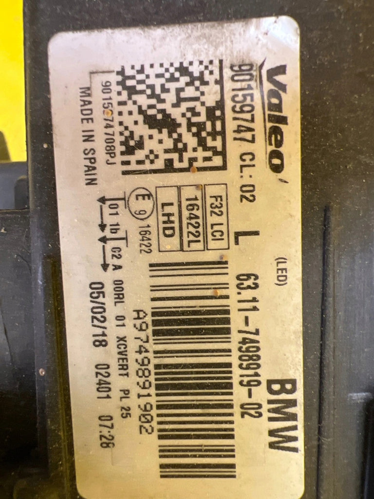 Frontscheinwerfer BMW F36 F32 F33 7498919-02 LED Links Scheinwerfer Headlight SCH3492028230kd