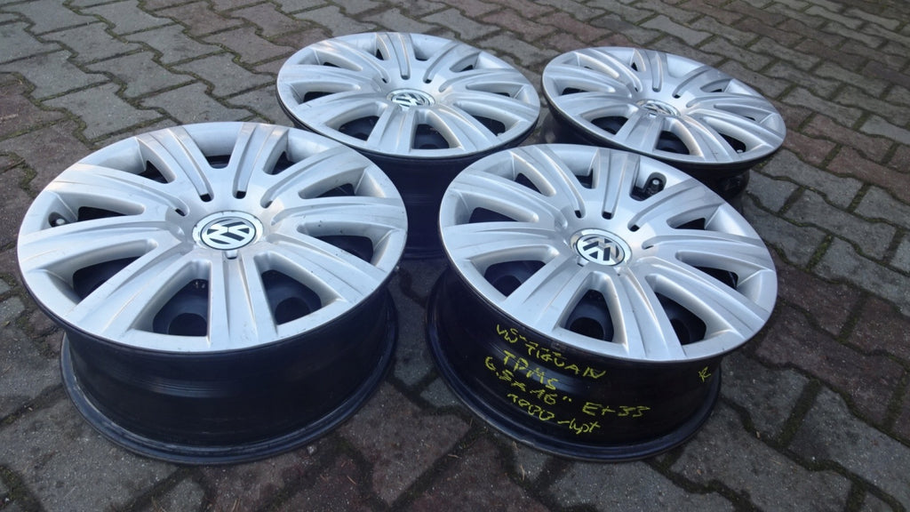 4x Alufelge 16 Zoll 6.5" 5x112 33ET 7N0601027B VW Tiguan Rim Wheel FEL6076593427oa