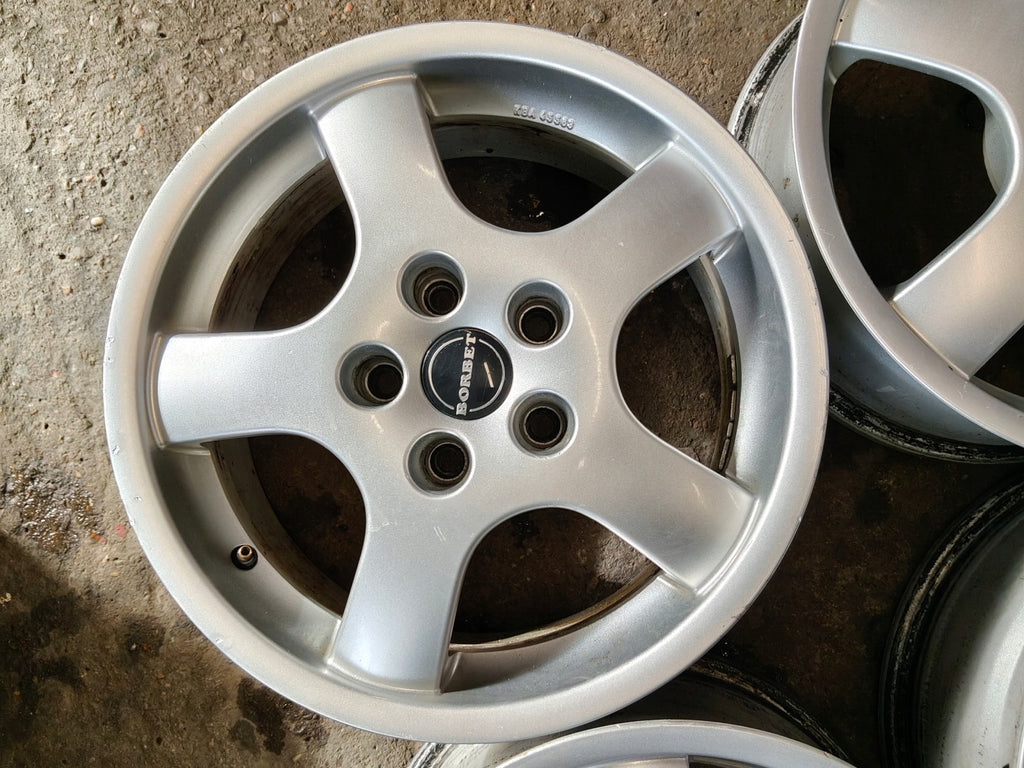 4x Alufelge 16 Zoll 7.0" 5x114.3 40ET Glanz Silber KBA45563 Rim Wheel FEL4139403776by