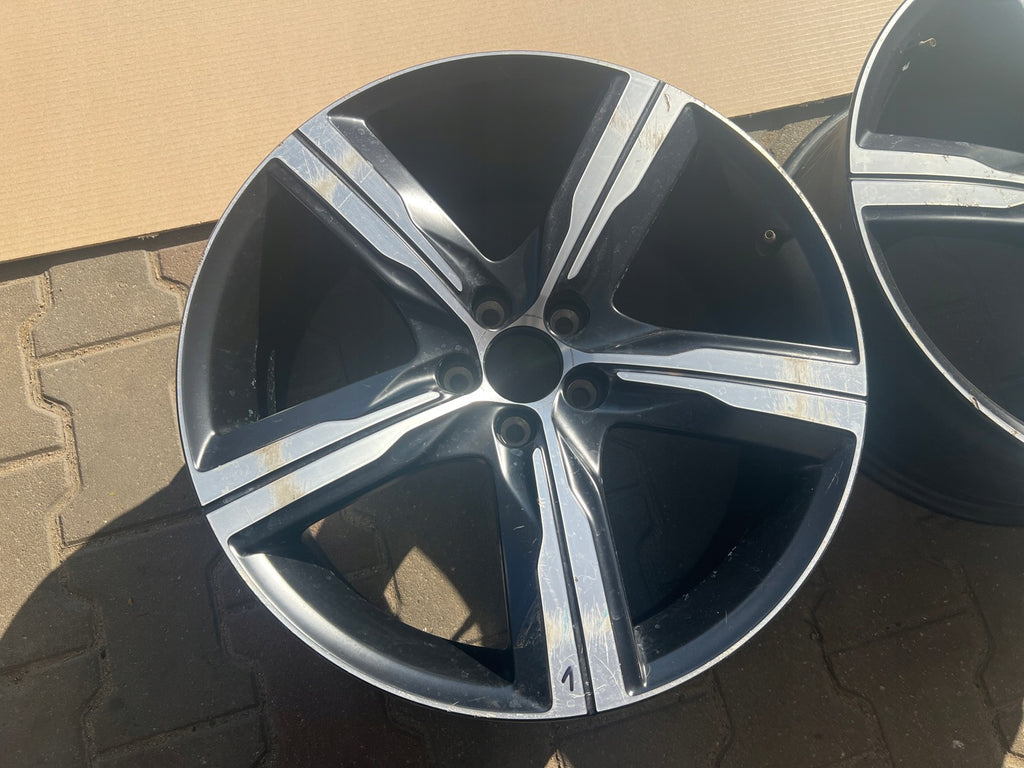 1x Alufelge 19 Zoll 8.5" 5x108 47ET Matt Schwarz 31471876 Volvo S90 V90