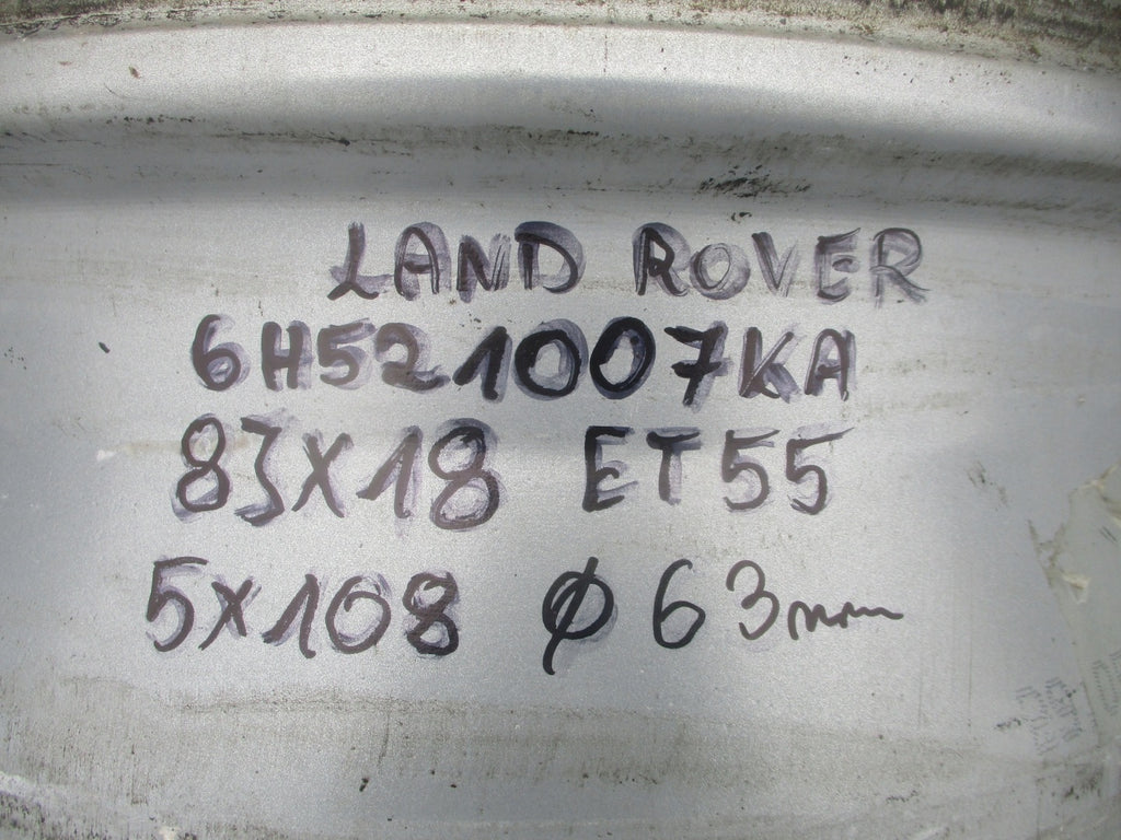 4x Alufelge 18 Zoll 8.0" 5x108 55ET Glanz Silber 6H521007KA Land Rover I FEL9991573803mv