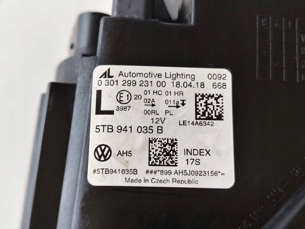 Frontscheinwerfer VW Touran 5TB941035B LED Links Scheinwerfer Headlight SCH9520078881ux