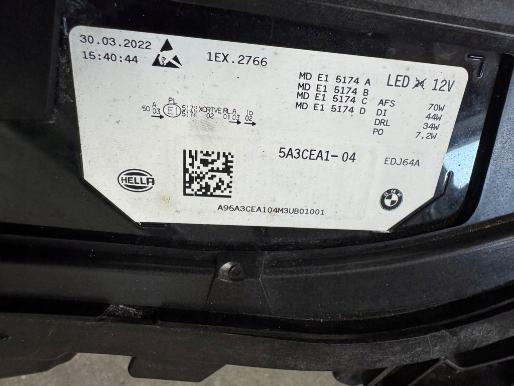 Frontscheinwerfer BMW IX 5A3CEA1-04 Laser Links Scheinwerfer Headlight SCH8910031469ob