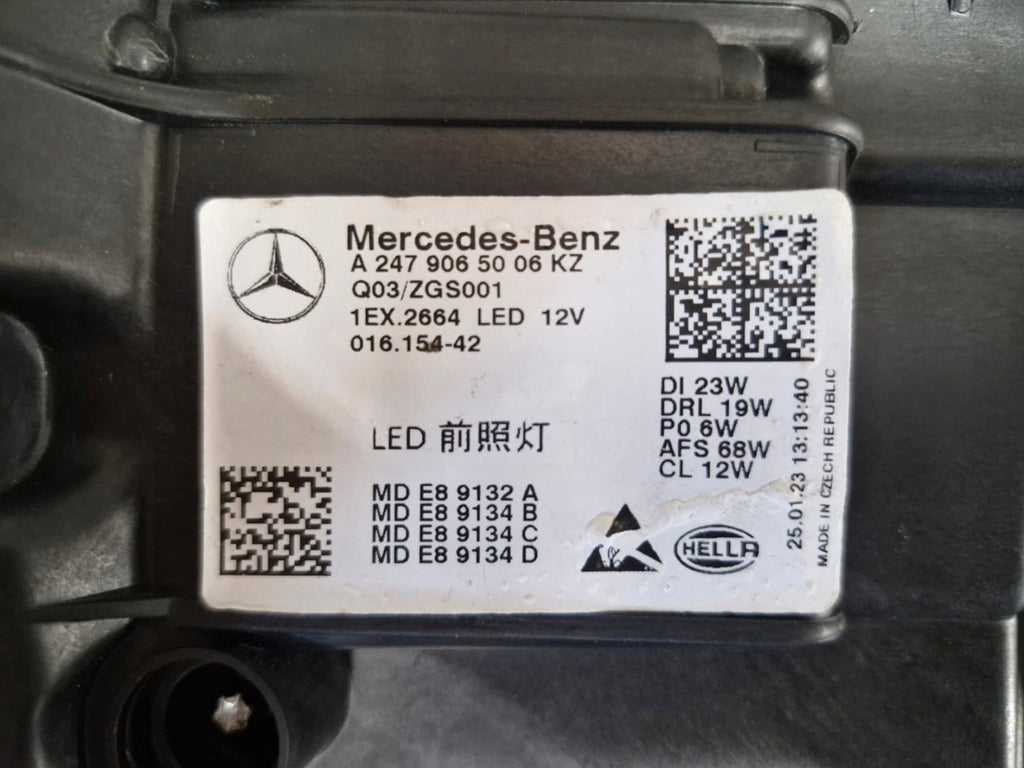 Frontscheinwerfer Mercedes-Benz W247 A2479065006 Rechts Scheinwerfer Headlight SCH8949608351yu