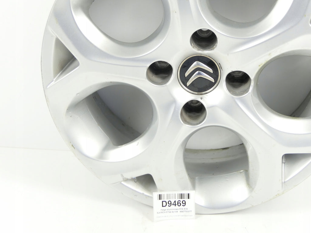1x Alufelge 16 Zoll 6.0" 4x108 22ET 9687753077 Citroën C3 Ii Rim Wheel FEL8896410591cg
