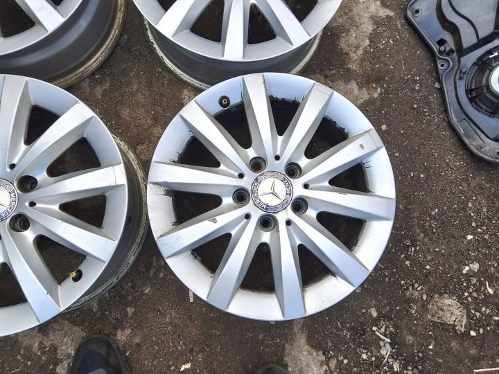 4x Alufelge 16 Zoll 6.5" 5x112 49ET A2464010202 Mercedes-Benz W246 Rim Wheel FEL8812575603by