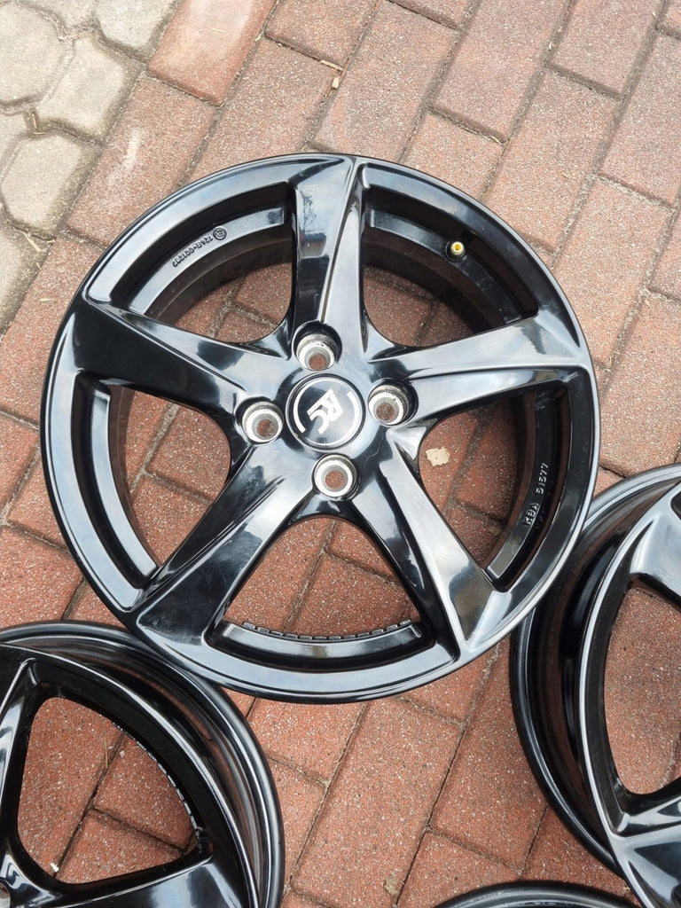 4x Alufelge 16 Zoll 6.0" 4x100 50ET Glanz Silber Rim Wheel FEL5296557907fn