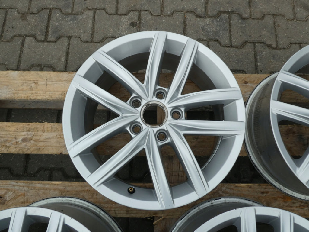4x Alufelge 16 Zoll 6.5" 5x112 46ET Glanz Silber 5G0601025CS VW Rim Wheel FEL7631484519wy