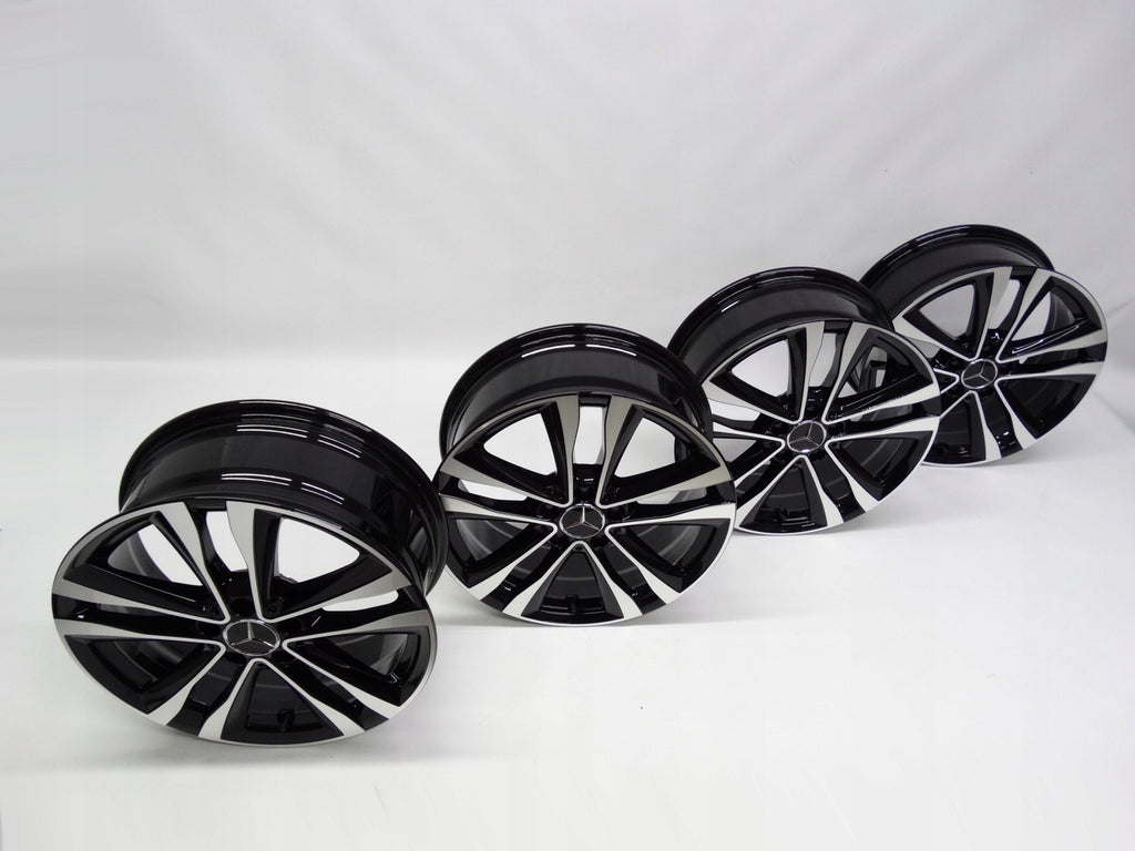 4x Alufelge 18 Zoll 7.5" 5x112 49ET Glanz Schwarz A1774012700 Mercedes-Benz W177