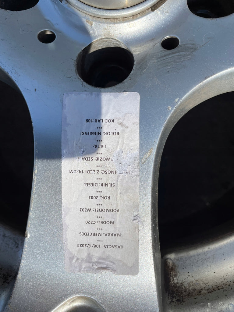 3x Alufelge 15 Zoll 5x112 KBA6668 Mercedes-Benz W203 Rim Wheel