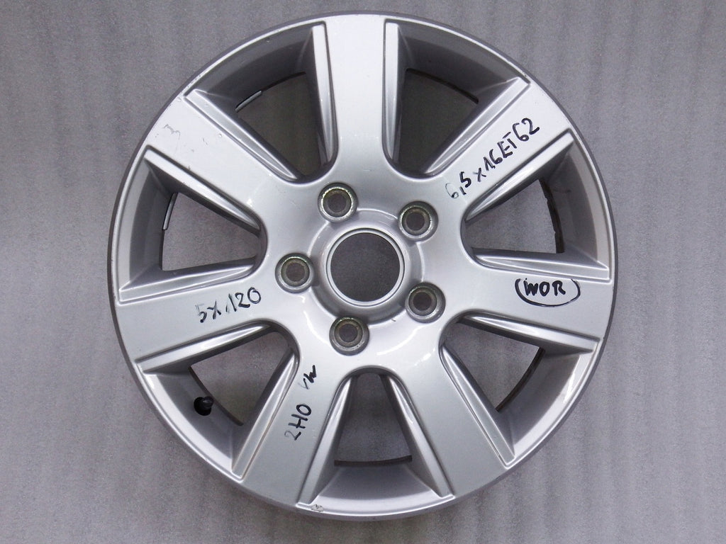 1x Alufelge 16 Zoll 6.5" 5x120 62ET Glanz Silber VW Amarok Rim Wheel