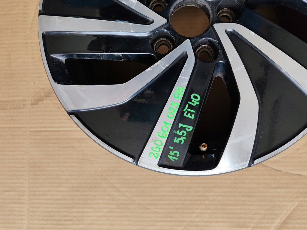 1x Alufelge 15 Zoll 5.5" 5x112 40ET 2G0601025AS VW Polo Rim Wheel FEL1154157524sc
