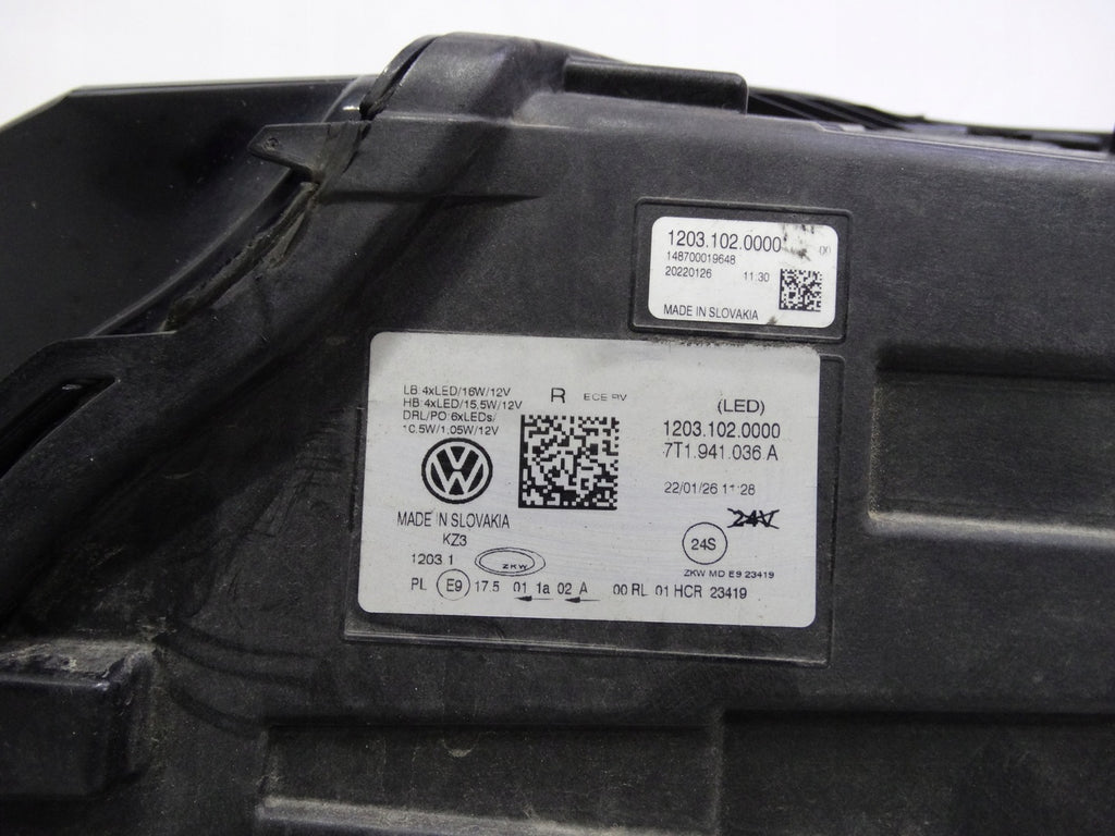 Frontscheinwerfer VW Multivan T7 Transporter 7T1941036A Full LED Rechts SCH6441796547ye