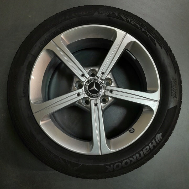 4x Alufelge 17 Zoll 6.5" 5x112 44ET Glanz Silber A1774011200 Mercedes-Benz W177 FEL1934982230bu