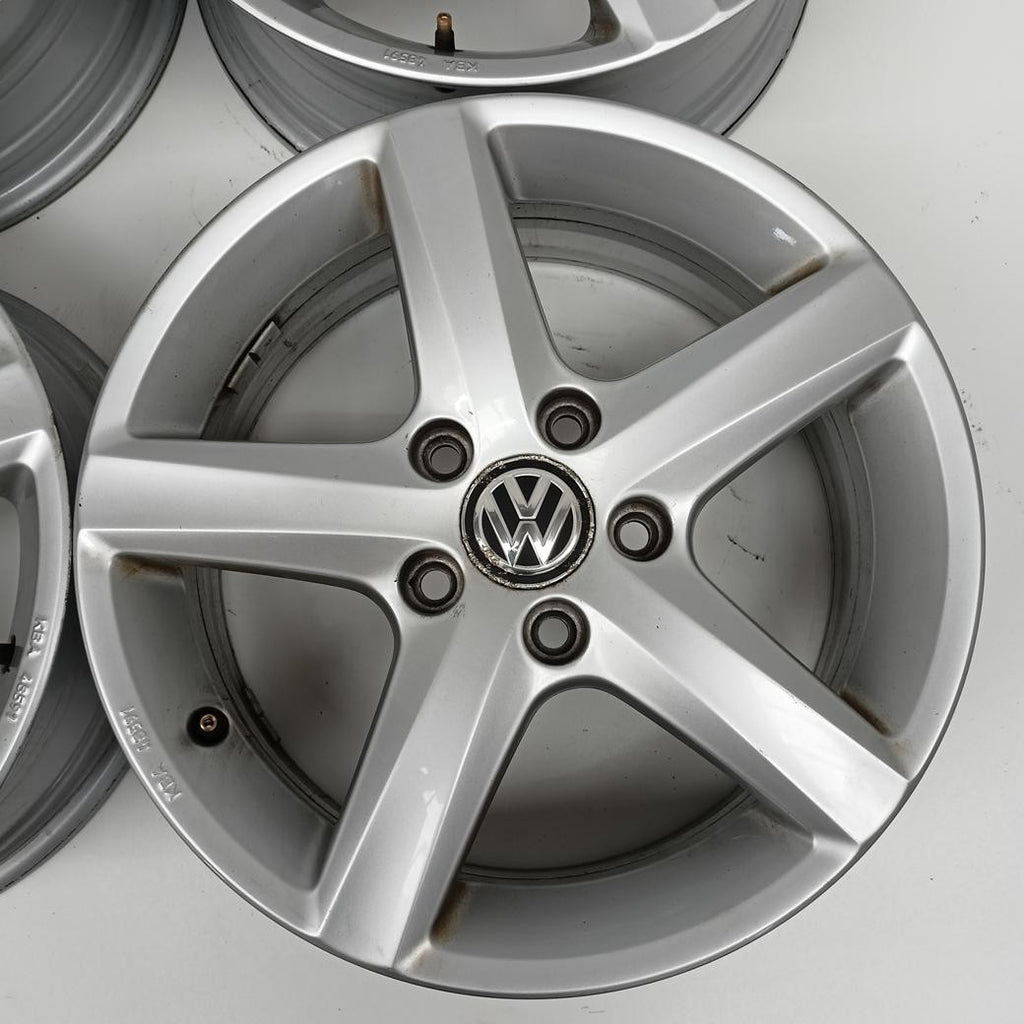 4x Alufelge 16 Zoll 6.0" 5x112 48ET 5G0071496 VW Golf VII Touran I Rim Wheel FEL9210101513bn