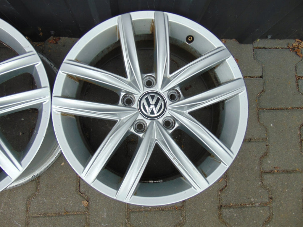 4x Alufelge 16 Zoll 6.5" 5x112 46ET Glanz Silber 5G0601025CS VW Golf VII I FEL9307844790vo