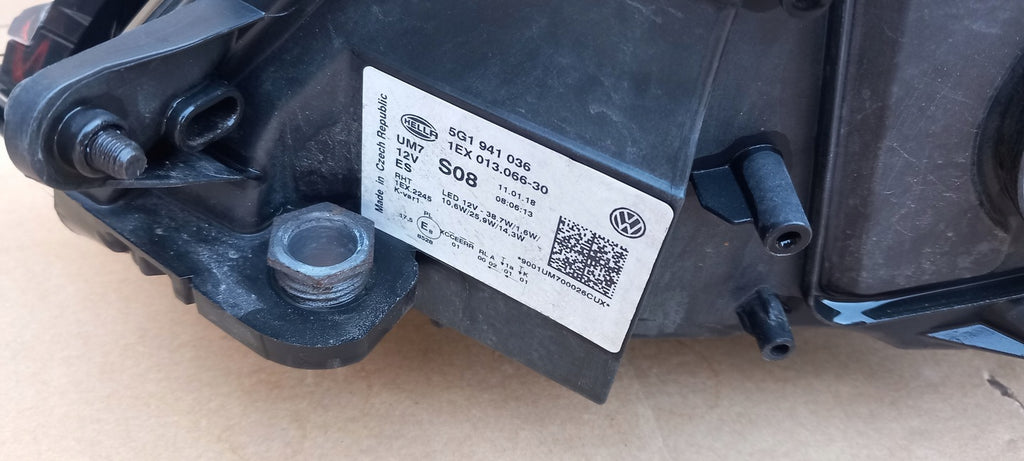 Frontscheinwerfer VW Golf VII 5g1 5G1941036 1EX013 066-30 LED Rechts Headlight SCH2682475991kp