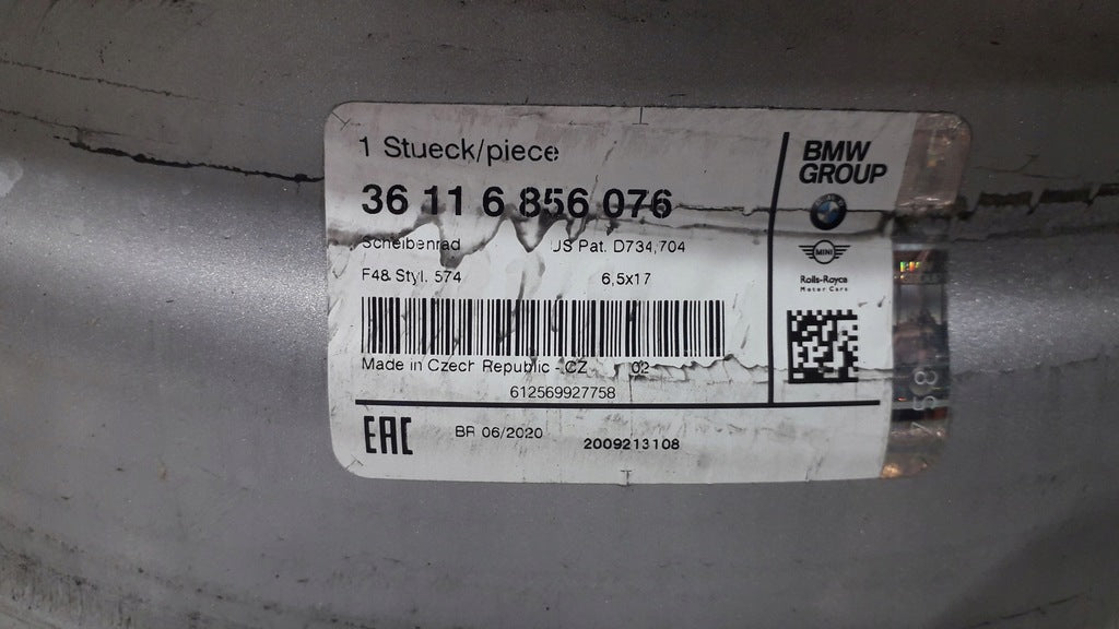 4x Alufelge 17 Zoll 6.5" 5x112 39ET Glanz Silber 6856076 BMW F39 F48 Rim Wheel FEL6773912698zk