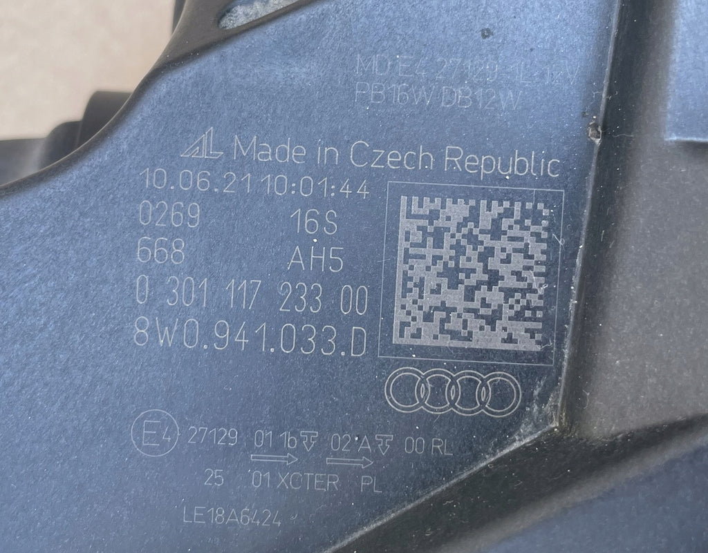 Frontscheinwerfer Audi A4 B9 8W0941033D Full LED Links Scheinwerfer Headlight