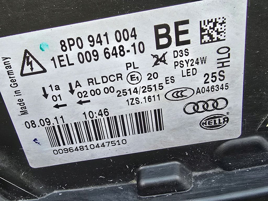 Frontscheinwerfer Audi A3 8P0941004 LED Rechts Scheinwerfer Headlight