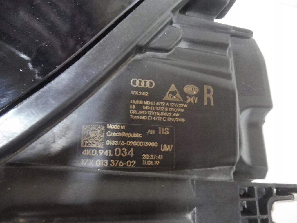 Frontscheinwerfer Audi A6 C8 4K0941034 LED Rechts Scheinwerfer Headlight