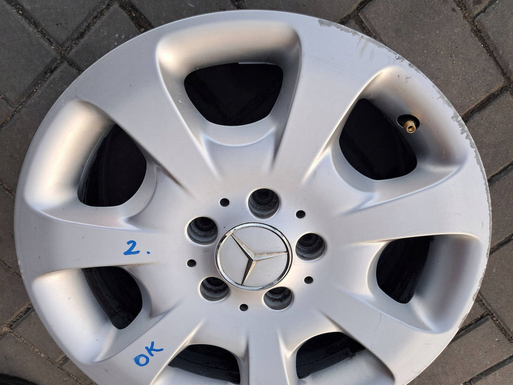 1x Alufelge 16 Zoll 7.0" 5x112 31ET Glanz Grau A2034012802 Mercedes-Benz W203 FEL3560778568sc