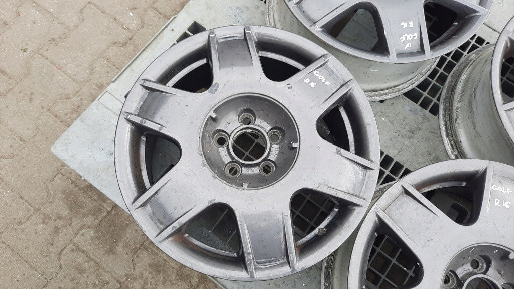 4x Alufelge 16 Zoll 6.5" 5x100 VW I Rim Wheel FEL6022481240wj