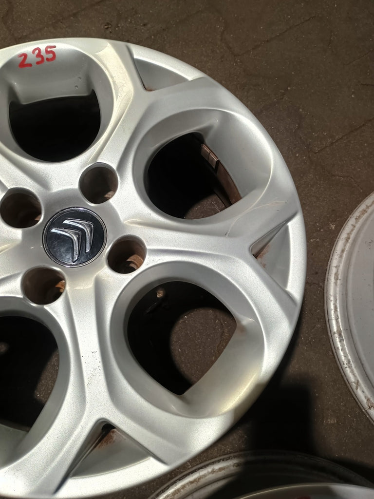 1x Alufelge 16 Zoll 6.0" 4x108 22ET Glanz Silber 9687753077 Citroën C3 Ii FEL3085974392yc