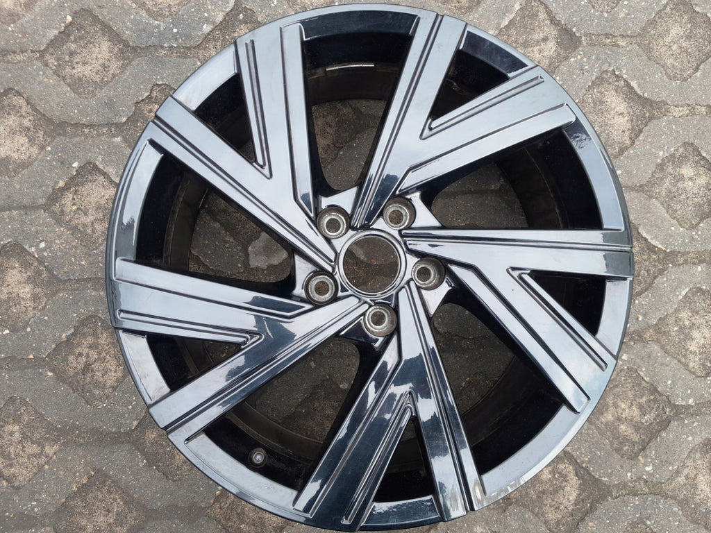 1x Alufelge 18 Zoll 7.5" 5x112 51ET Glanz Schwarz 5H0601025M VW Golf Rim Wheel FEL2471469704qj