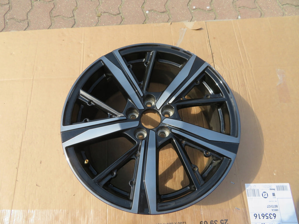 1x Alufelge 18 Zoll 8.0" 5x108 48ET Glanz Schwarz 9835058180 Peugeot 308