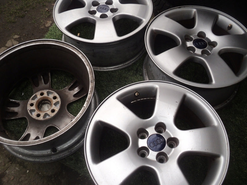 4x Alufelge 16 Zoll 6.5" 5x100 42ET Glanz Grau Audi I Rim Wheel FEL1901288121wd